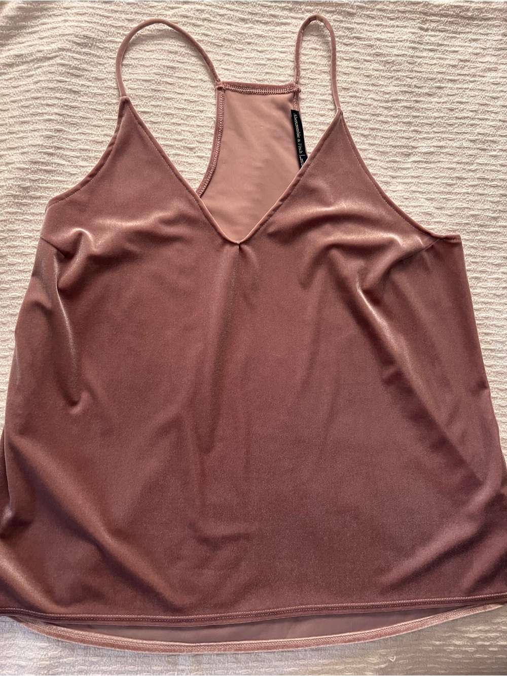 Abercrombie & Fitch Women’s V-Neck Satin Cami Tank Top - Mauve